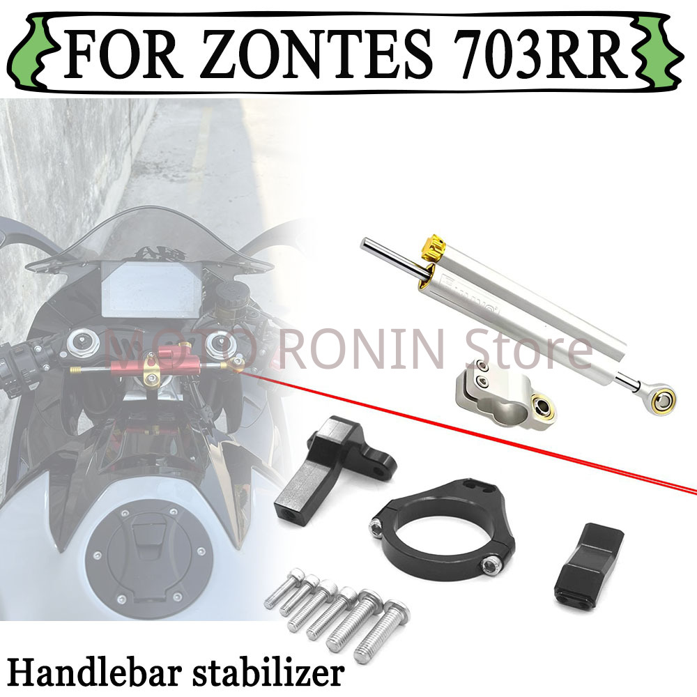 Steering Damper Stabilizer Kit Cnc - Motocyklowy aluminiowy stabilizator CNC, zestaw montażowy