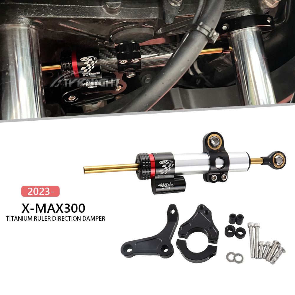 Steering Damper Stabilizer Kit Cnc - Dla Yamaha XMAX 300 X-MAX 300