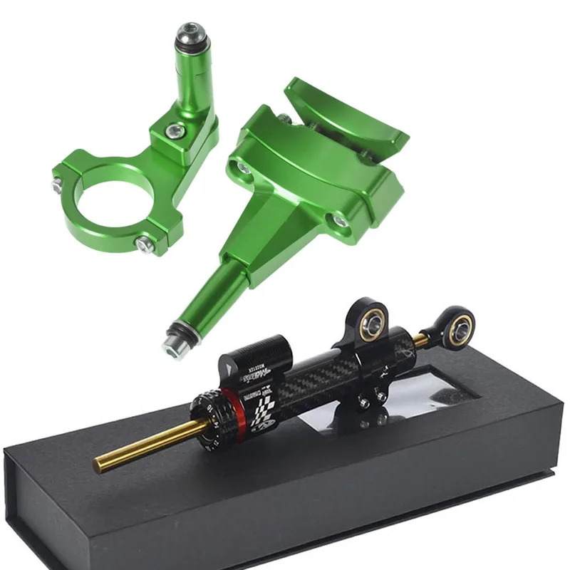 Do Kawasaki 500 2024 - Uchwyt  – Steering Damper Stabilizer Kit Cnc recenzja i cena