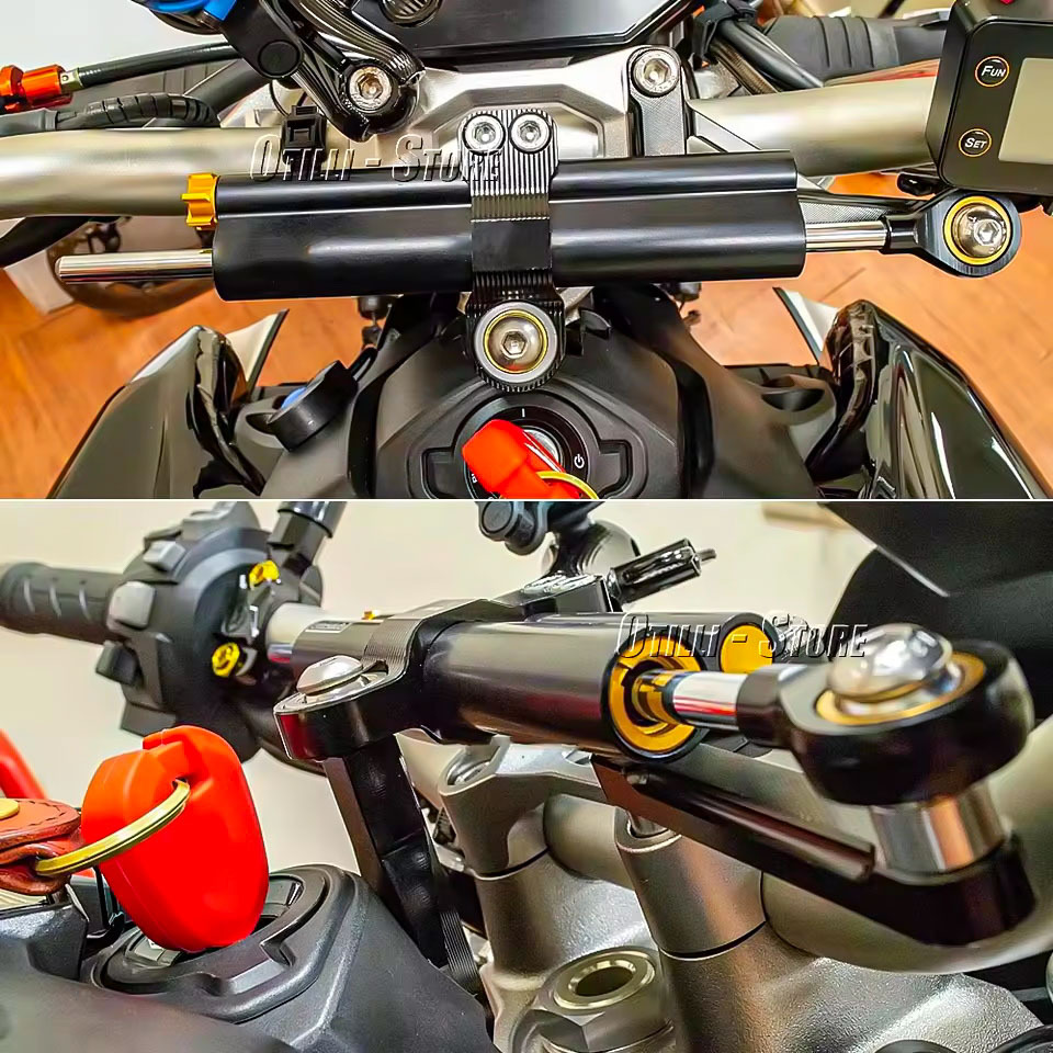 Amortyzatory skrętu do motocyk – Steering Damper Stabilizer Kit Cnc recenzja i cena