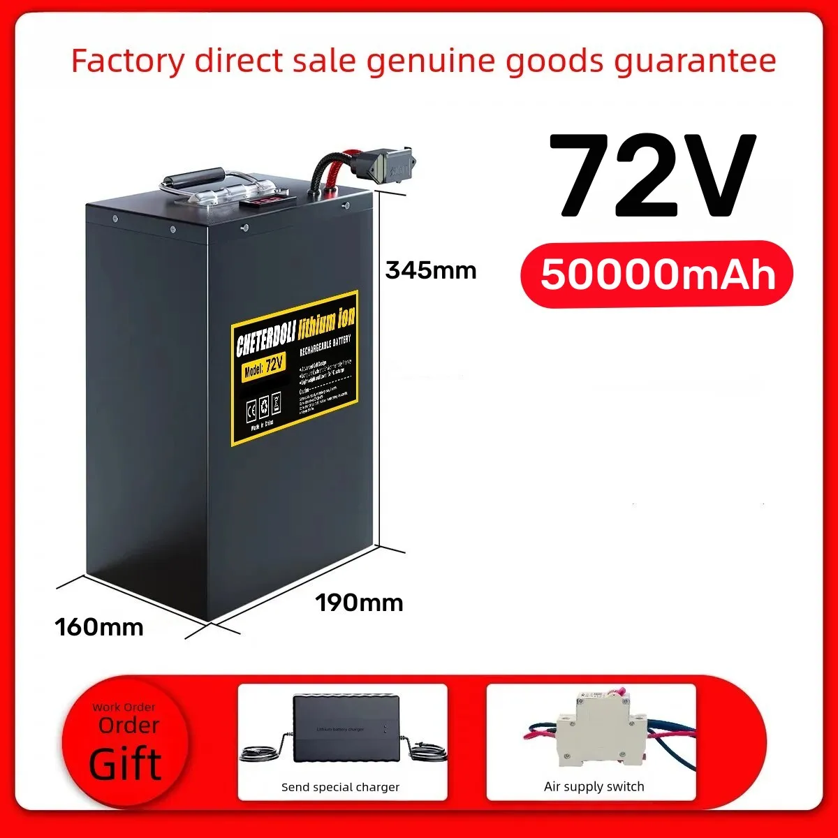 Akumulator litowy Aleaivy 60V  – 72V 30Ah Lifepo4 Battery Pack recenzja i cena