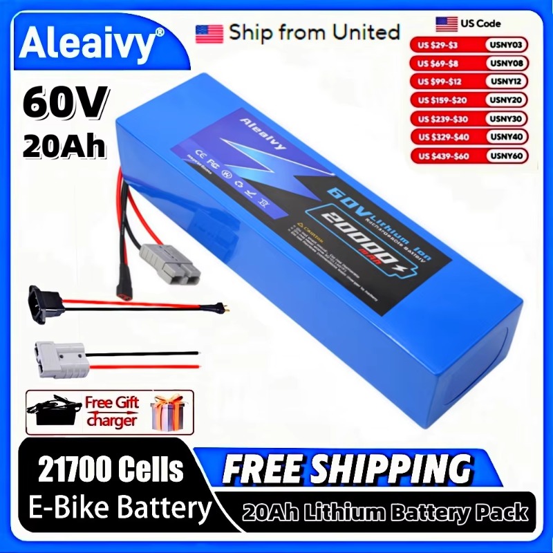 Aleaivy 60V 20Ah 30Ah 21700 Ak – 60V 30Ah 21700 Battery Pack recenzja i cena