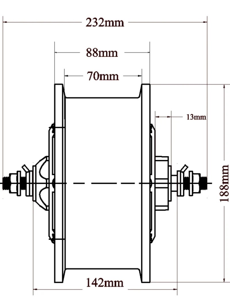 11-calowy 52V 60V 72V 120V 500 – 60V 5000W Brushless Hub Motor recenzja i cena